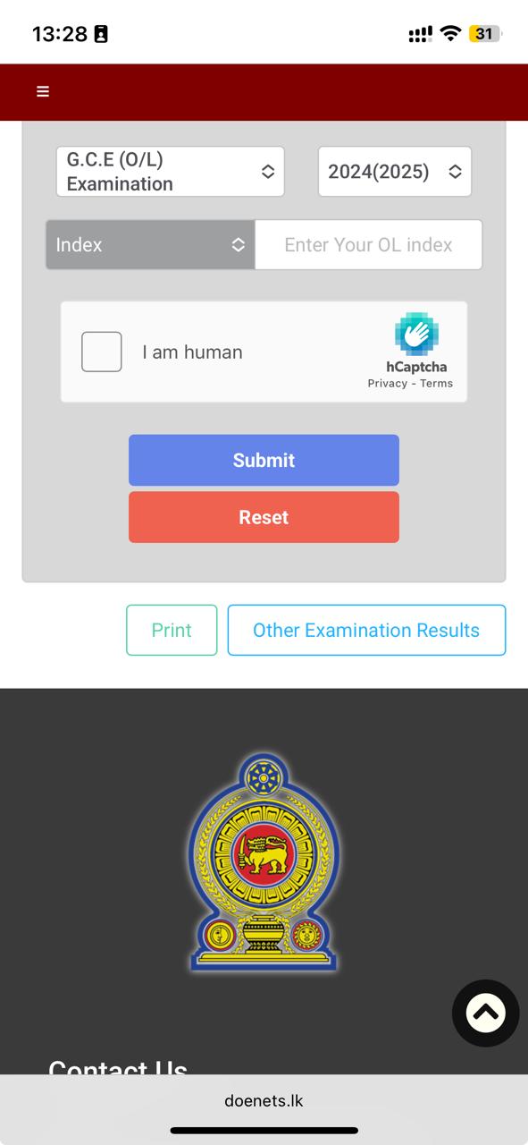 2024 (2025) G.C.E (O/L) Examination 
results
