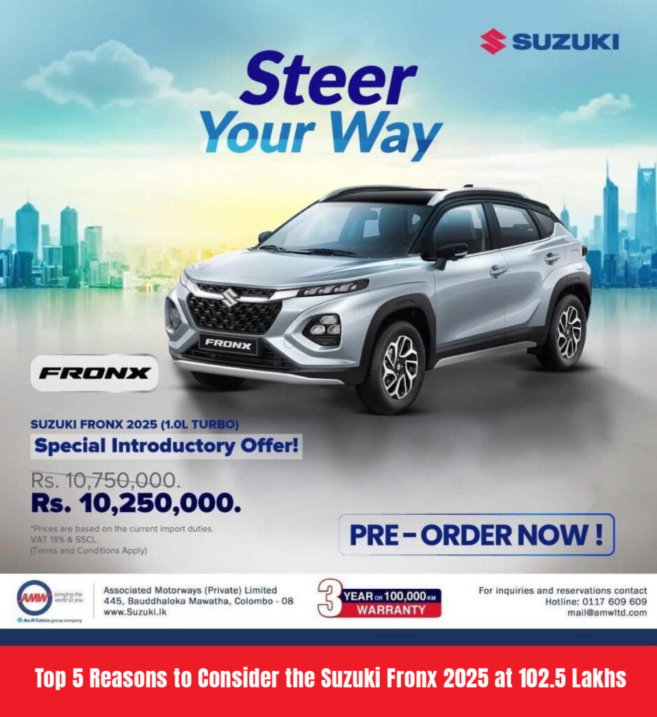 Suzuki Fronx 2025 SUVs in Sri Lanka