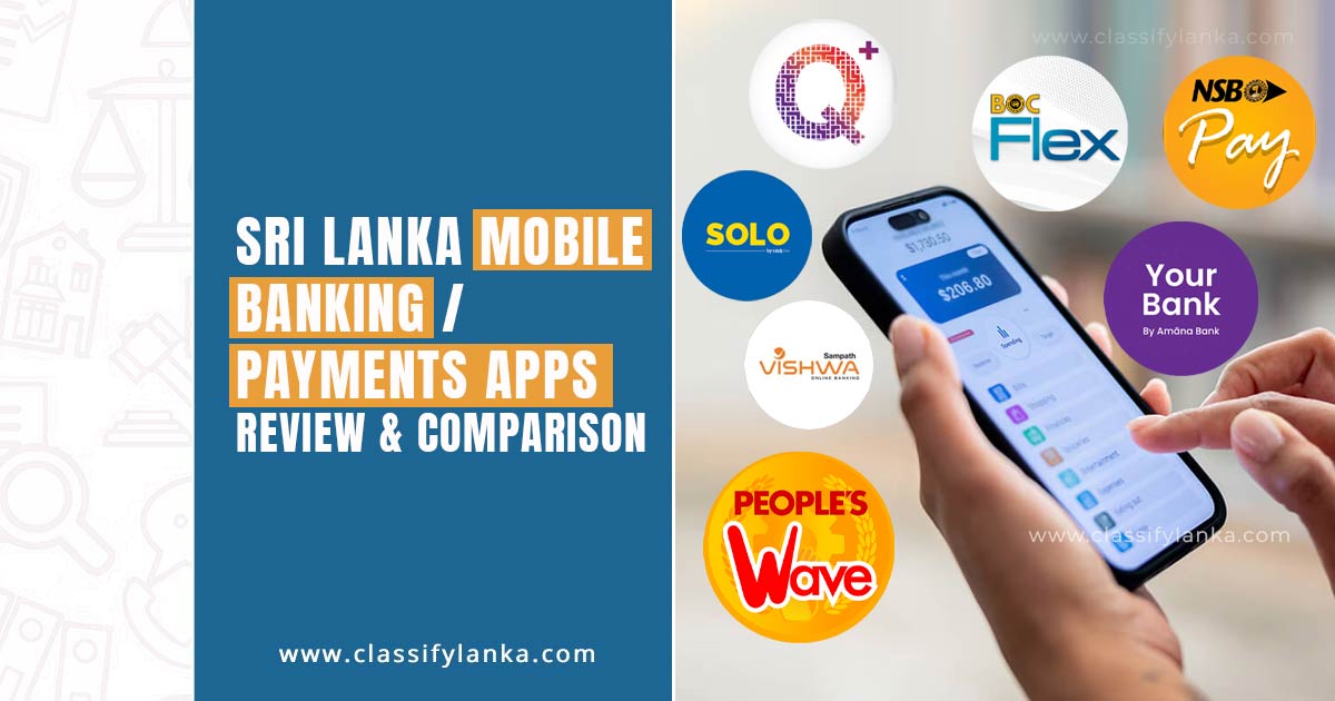 Sri Lanka Mobile Banking Payments Apps