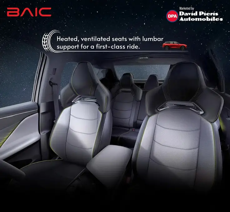 Heated and ventilated seats with lumbar support
