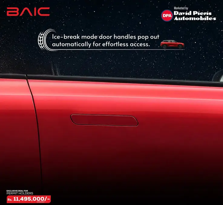 Ice break mode pop out door handles